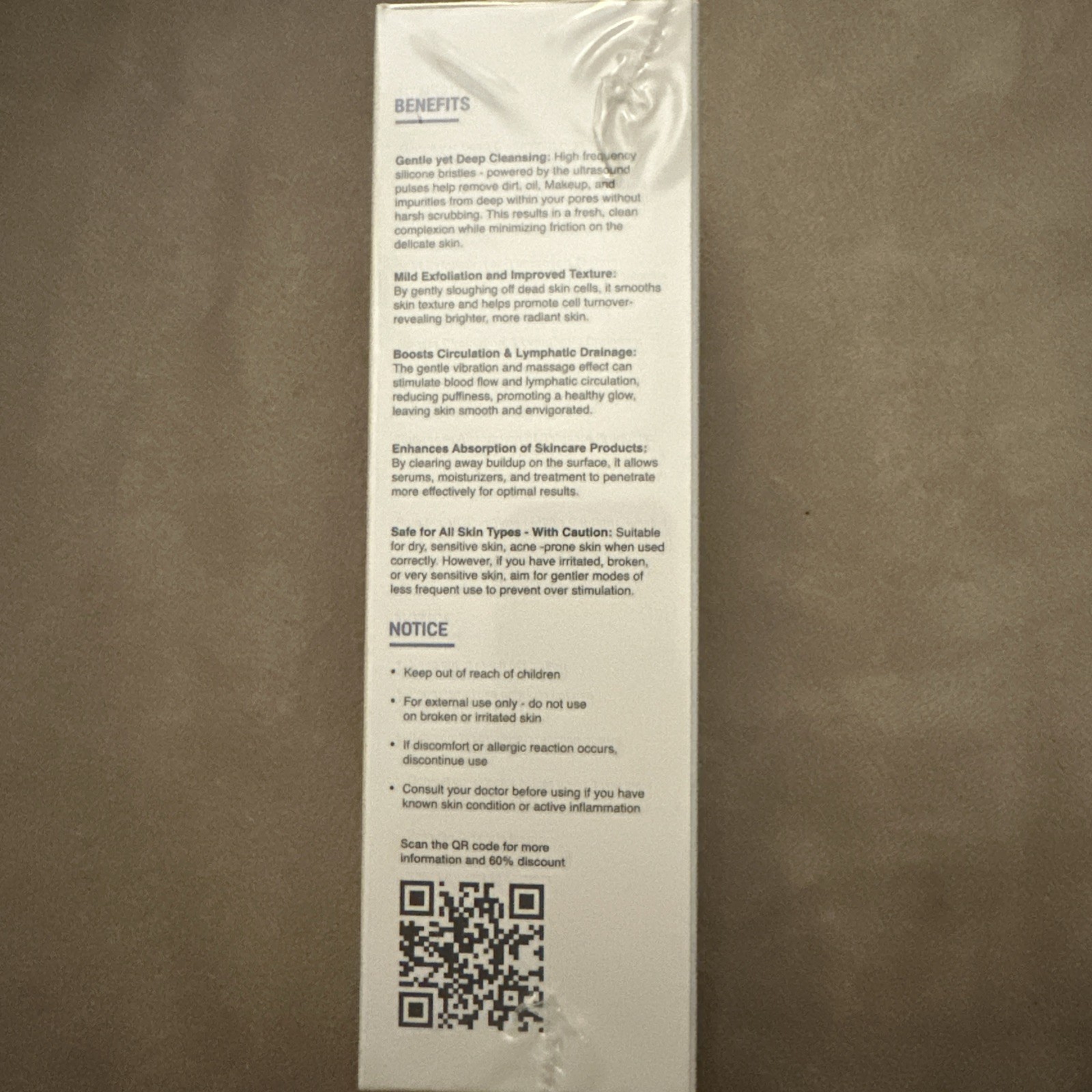 DERMALACTIVES PureSkin + Cleansing Brush Facial Tool Device