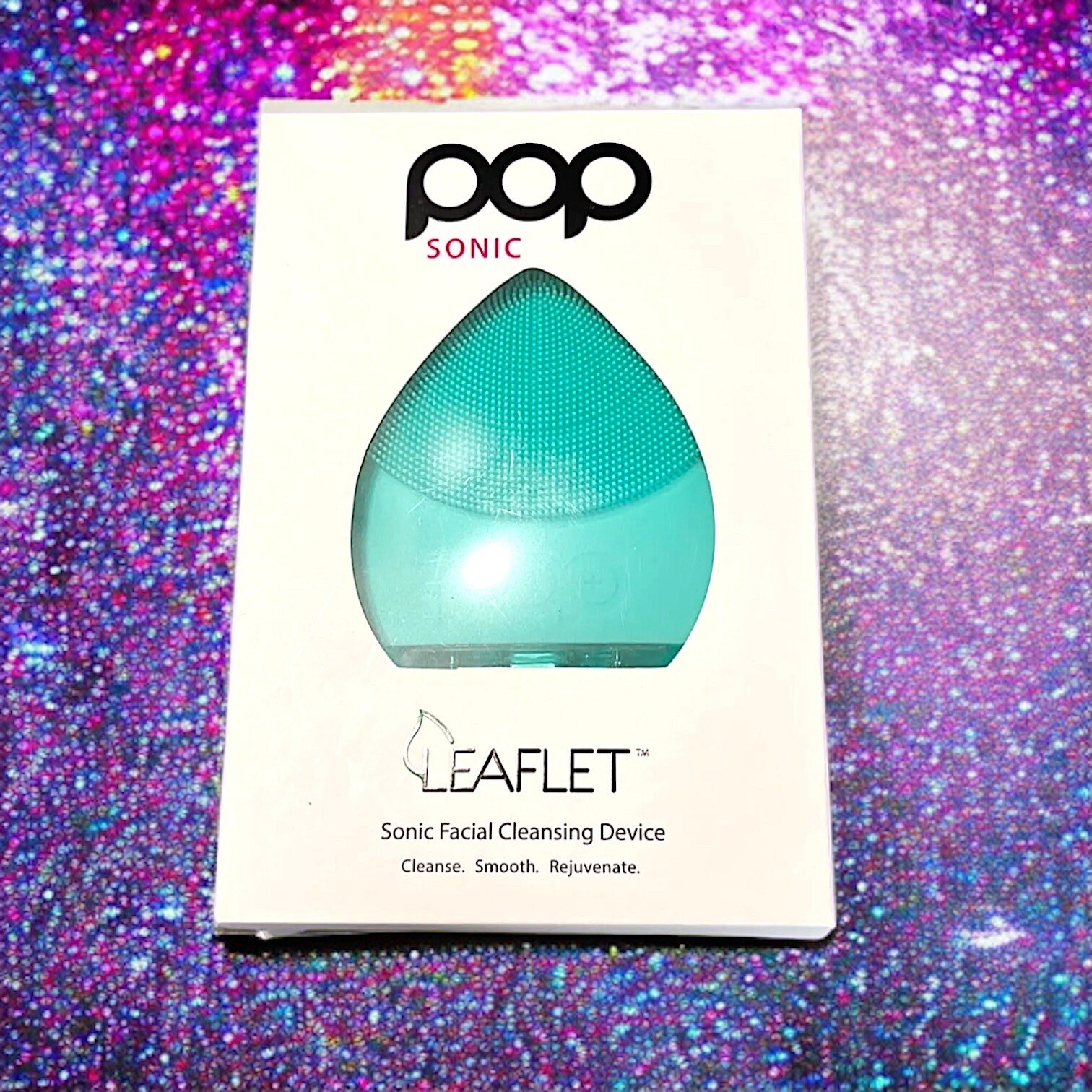 Pop Sonic The Leaflet Sonic Facial Cleansing Device Turquoise New in Damaged Box