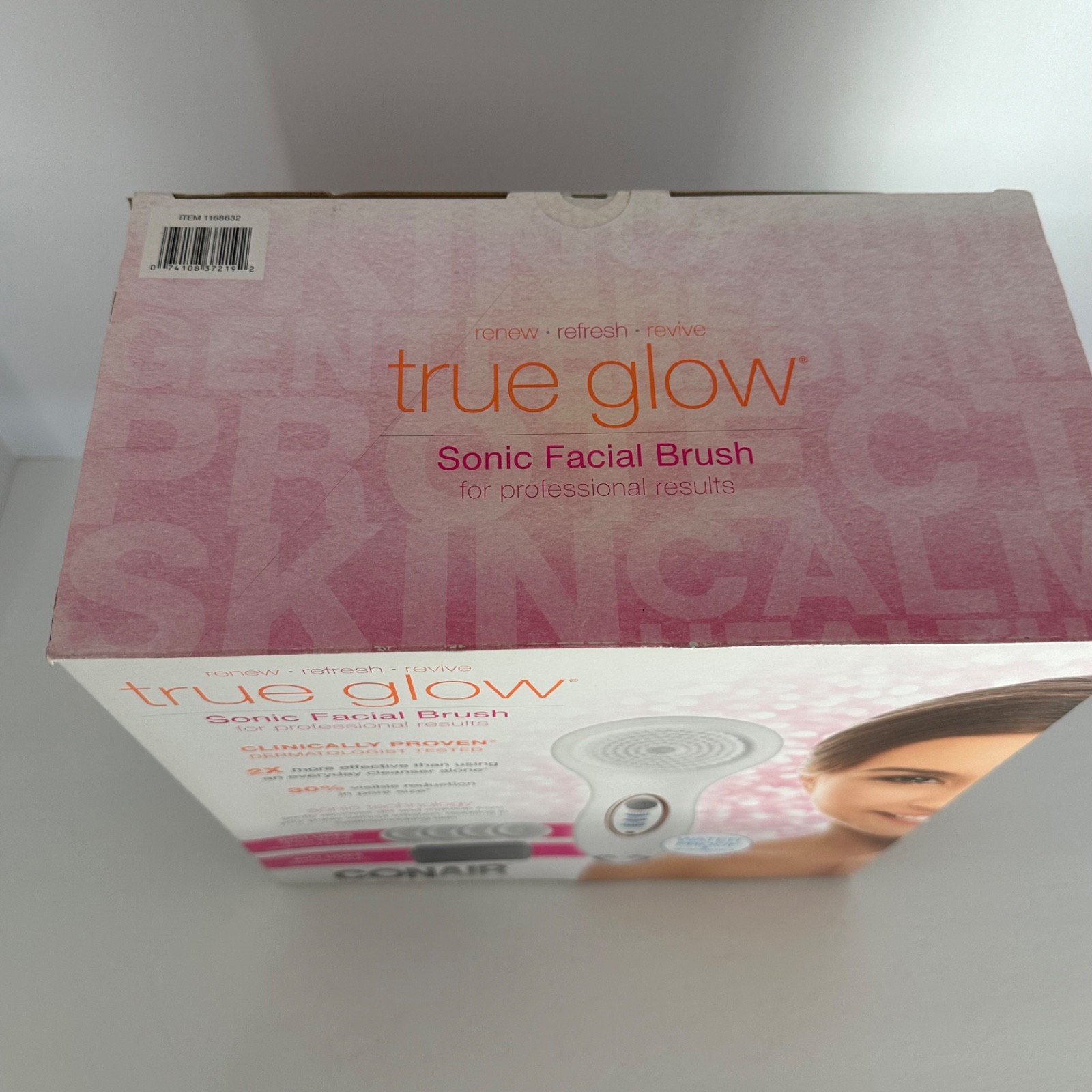 Conair True Glow Sonic Facial Brush Kit Waterproof Rechargeable SFB4CST New