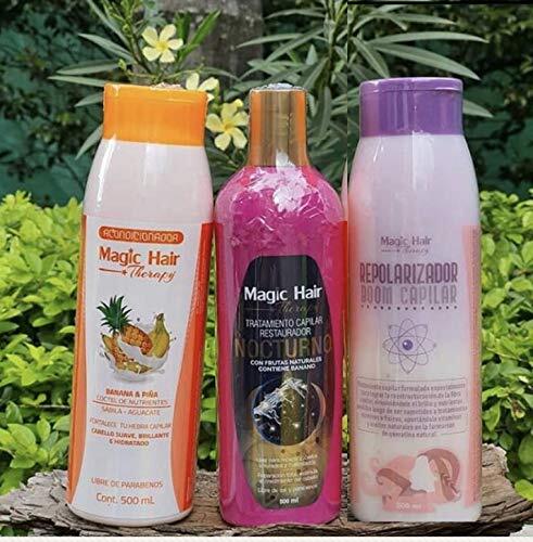 Magic Hair Therapy Shampoo Banana & Pina, Nocturno y Repolarizador BOOM Capilar