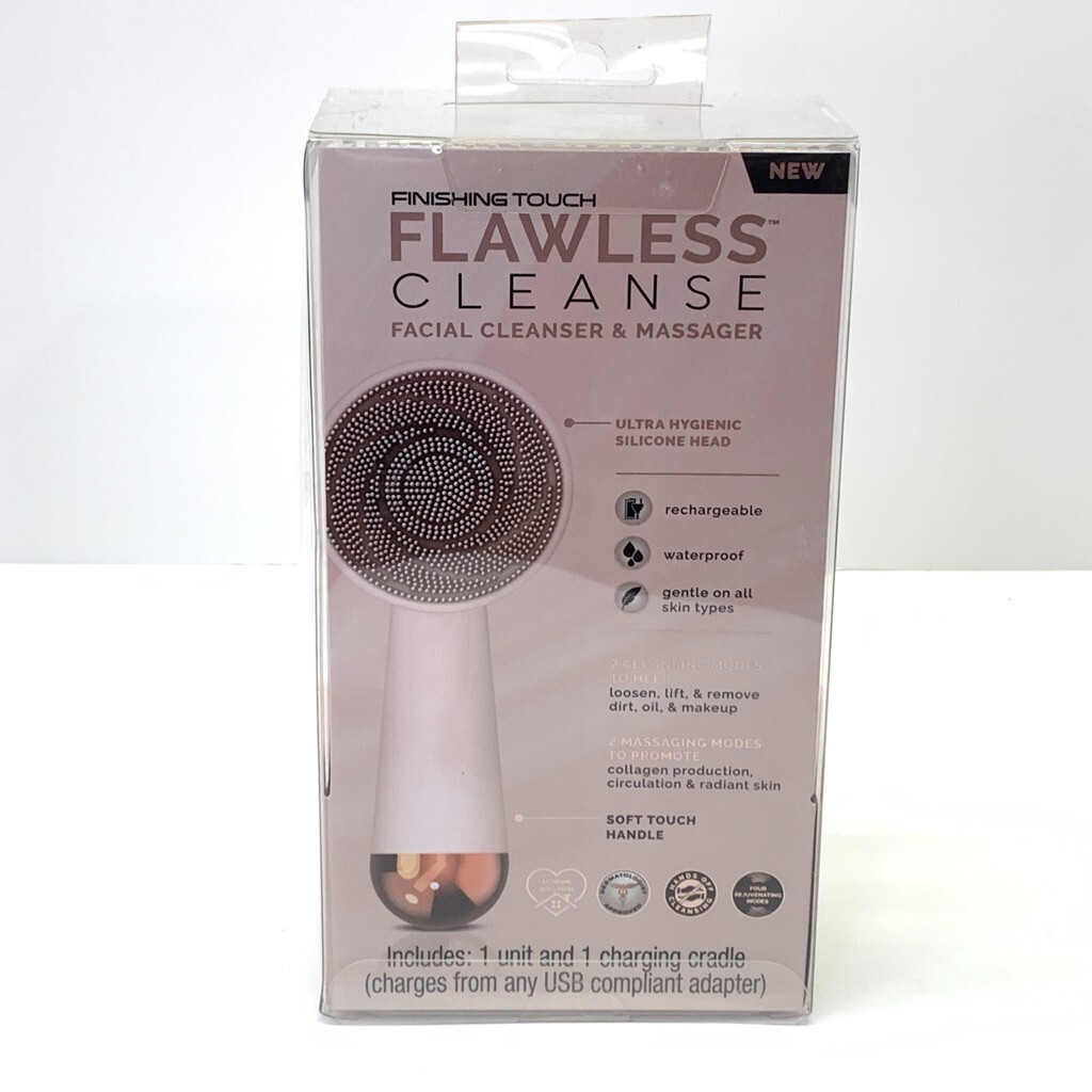 NEW Finishing Touch FLAWLESS CLEANSE Facial Cleanser+Massager ULTRA HYGIENIC