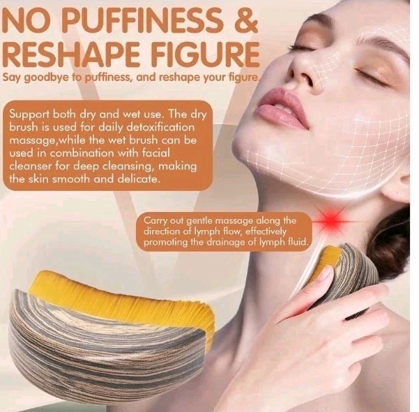 New Lymphatic Contour Face Brush Lymphatic Drainage Massager Pack Of 4