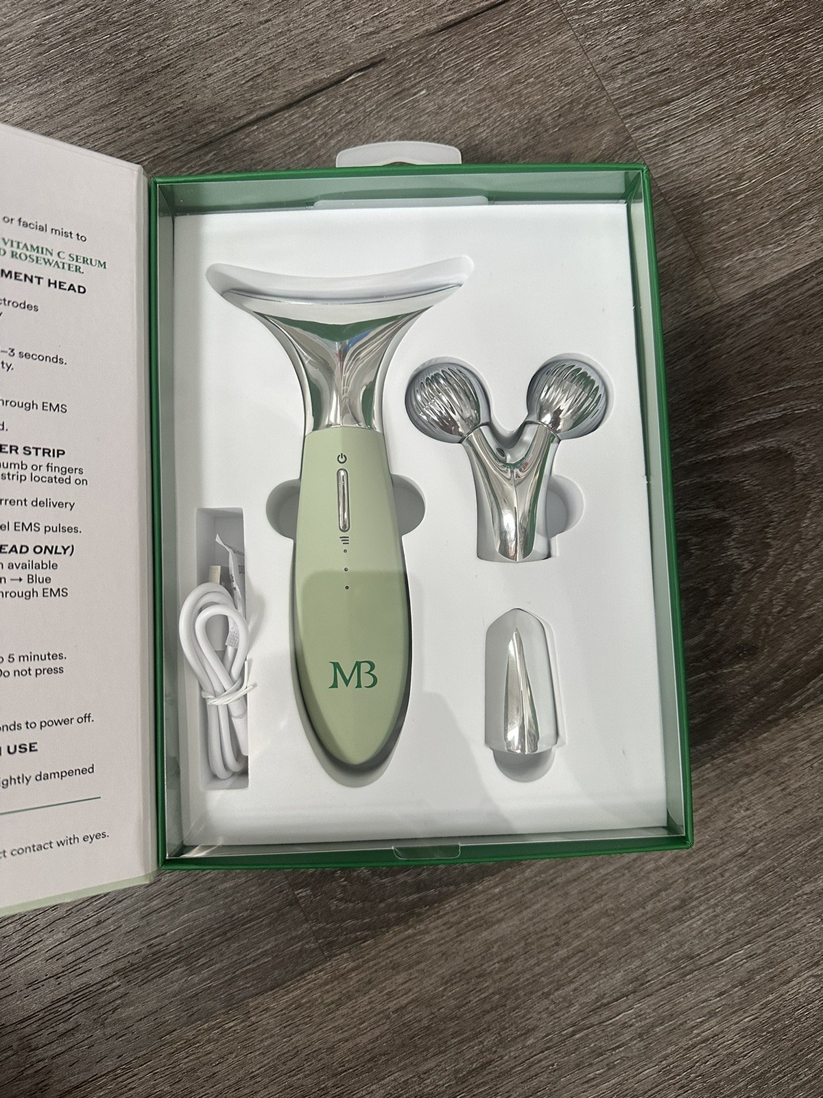 Mario Badescu 3-in-1 LED EMS Facial Tool New Free Shipping