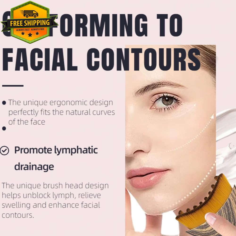 Lymphatic Contour Face Brush Anti Puffiness Sculpting Lift Glow Massage Tool