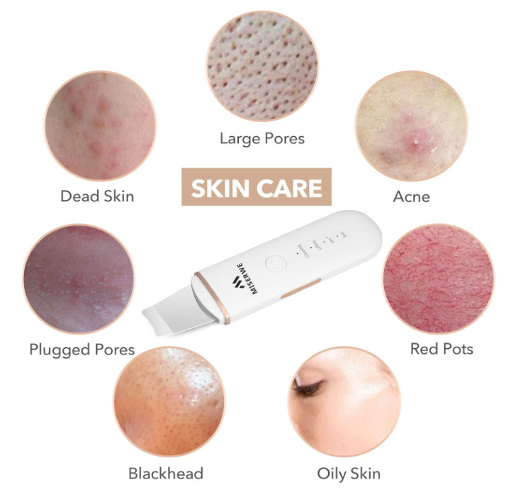 Depurador De La Piel Facial Espatula De Limpieza Profunda Ultrasonica Peeling
