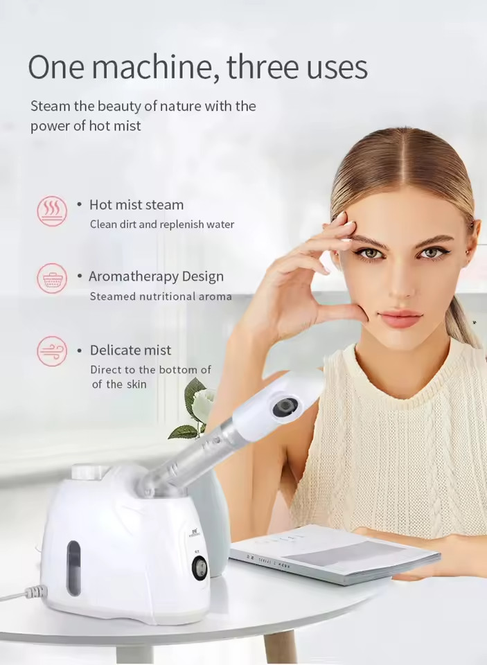 Facial Steamer Warm Mist Humidifier Face Spa Vaporizer Skin Care Home Salon Use