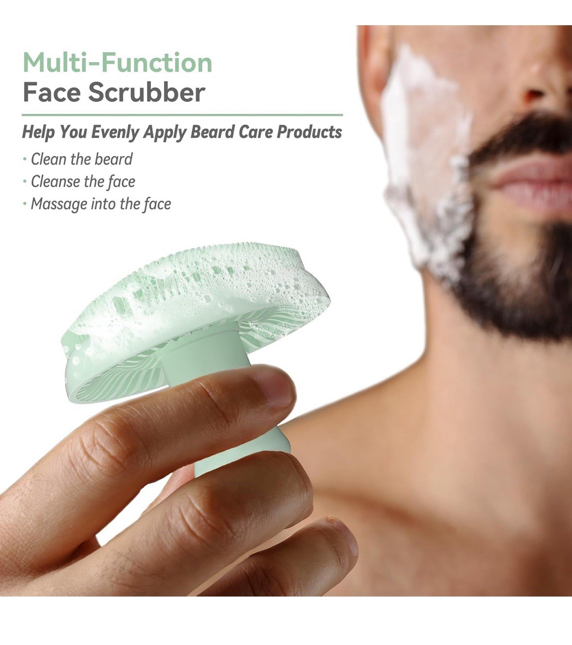Multi purpose face scrubber acne removal brush. Super soft.