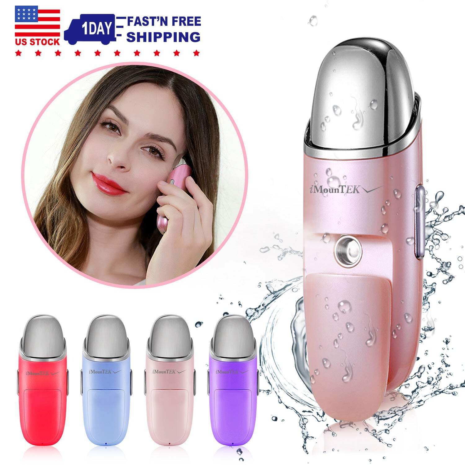 Nano Facial Mister Nano Cool Mist Facial Sprayer Portable Handy Face Steamer Moi
