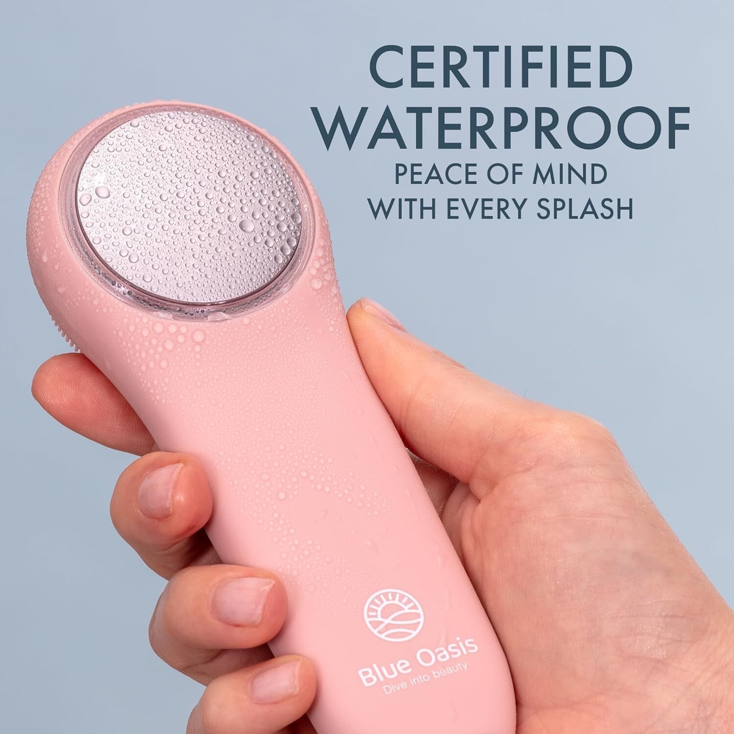 Facial Cleansing Brush, Rechargeable Electric Silicone Face Scrubber Exfoliat…