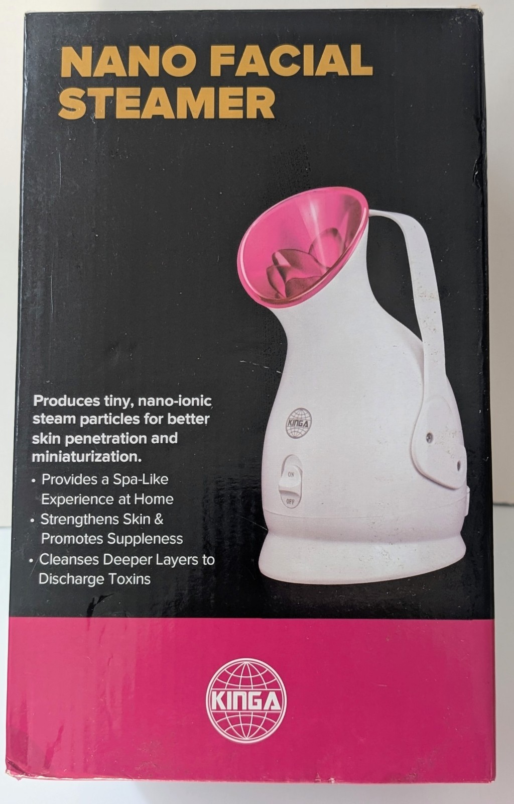 Kinga Nano Facial Steamer KD-2332A Spa Ionic Steam Skin Care NEW