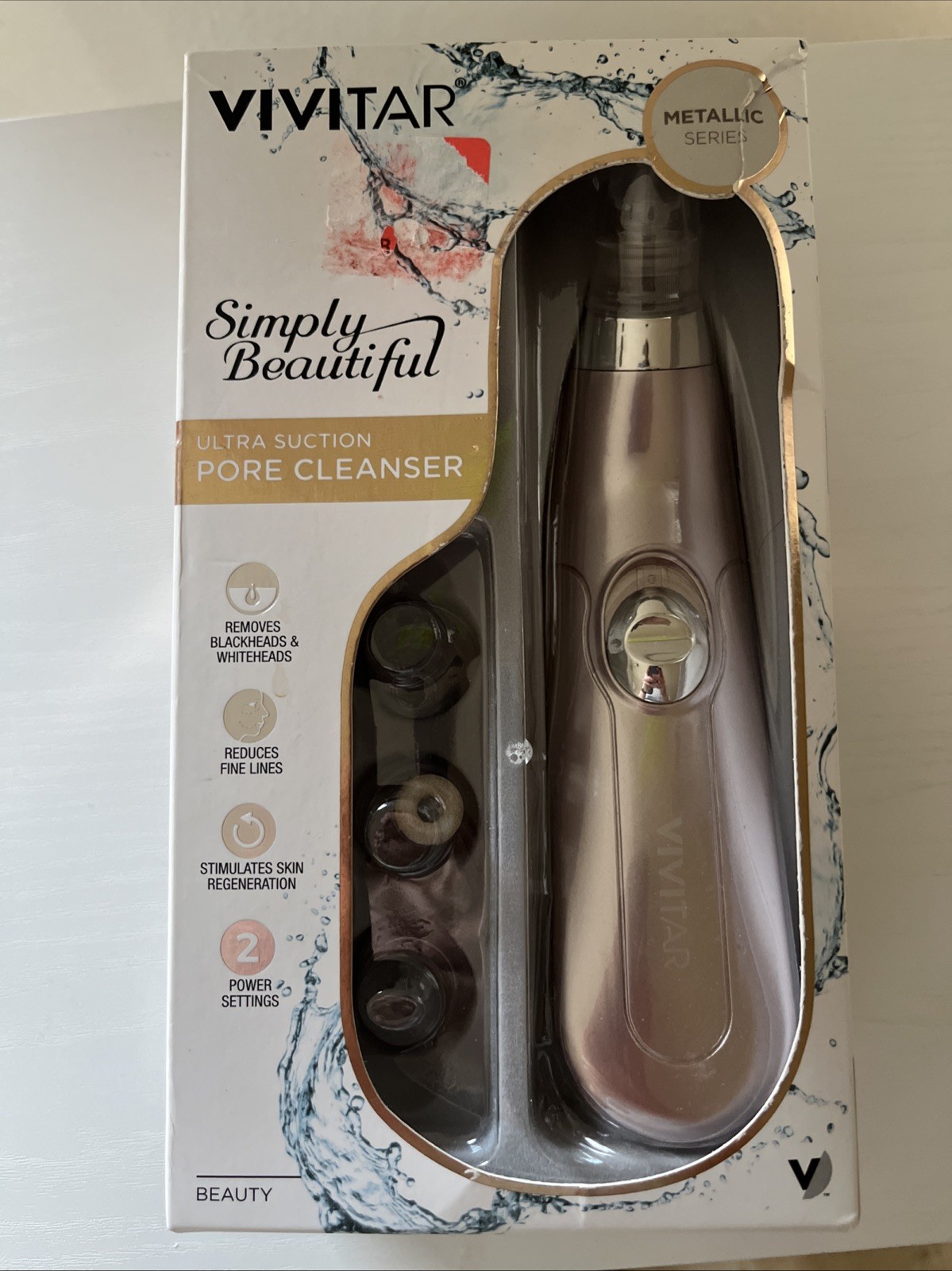 Vivitar Simply Beautiful Ultra Suction Pore Cleanser Metallic Series Rose
