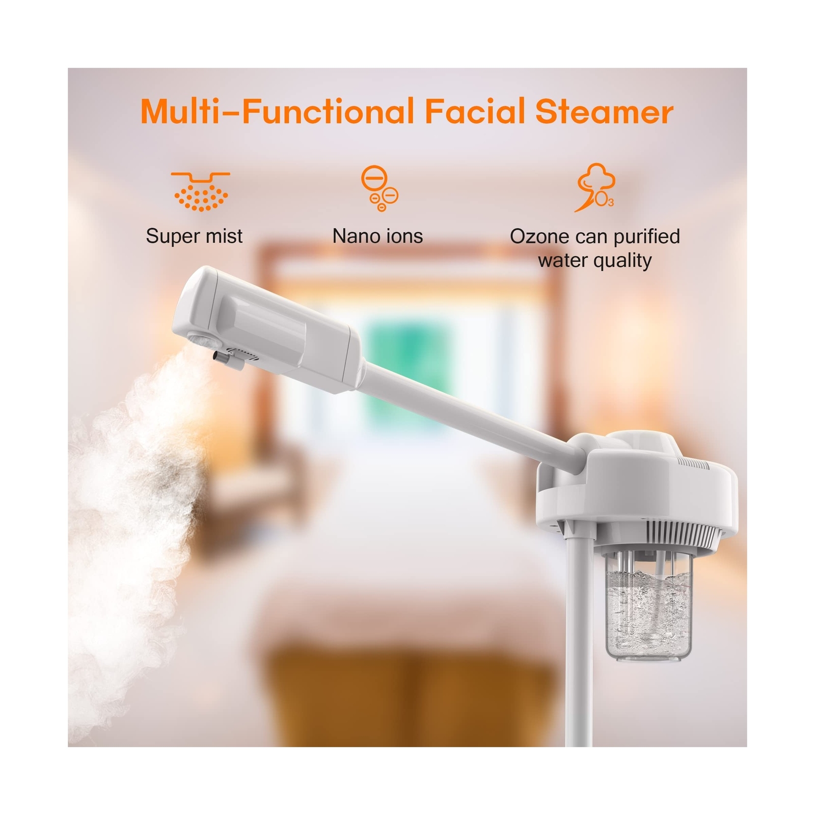 Professional Spa Ozone – Kingsteam- Stand – Facial Steamer On Wheels, for Hom…