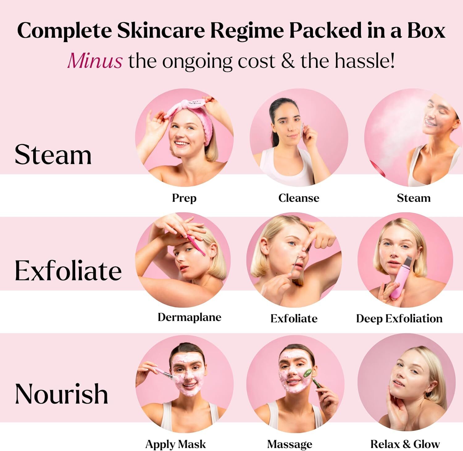 Facial Steamer Spa Kit with Complimentary 17 Skin Care Tools | Face Steamer
