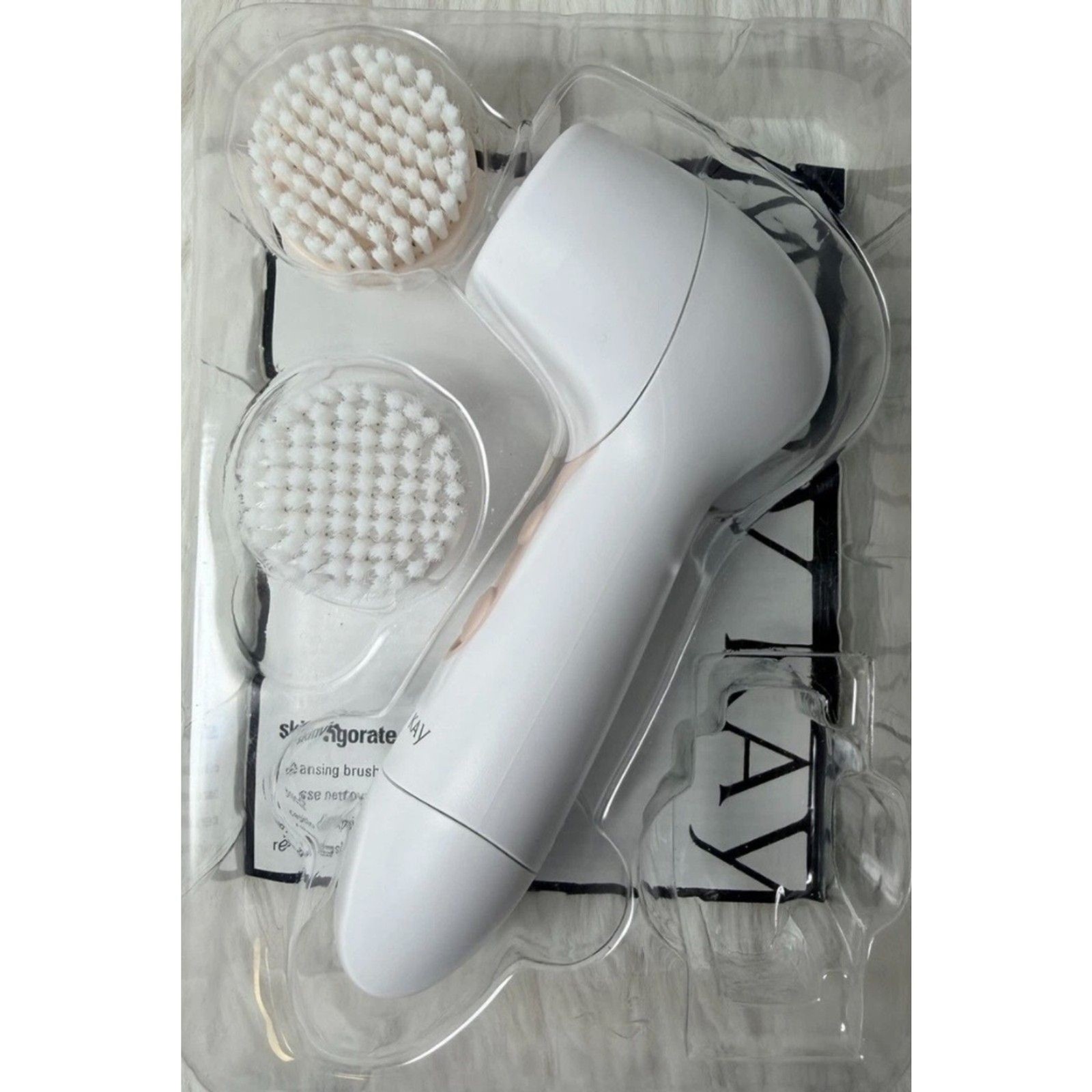 Mary Kay Skinvigorate Facial Cleansing Brush 2 Heads New In Box No Batteries
