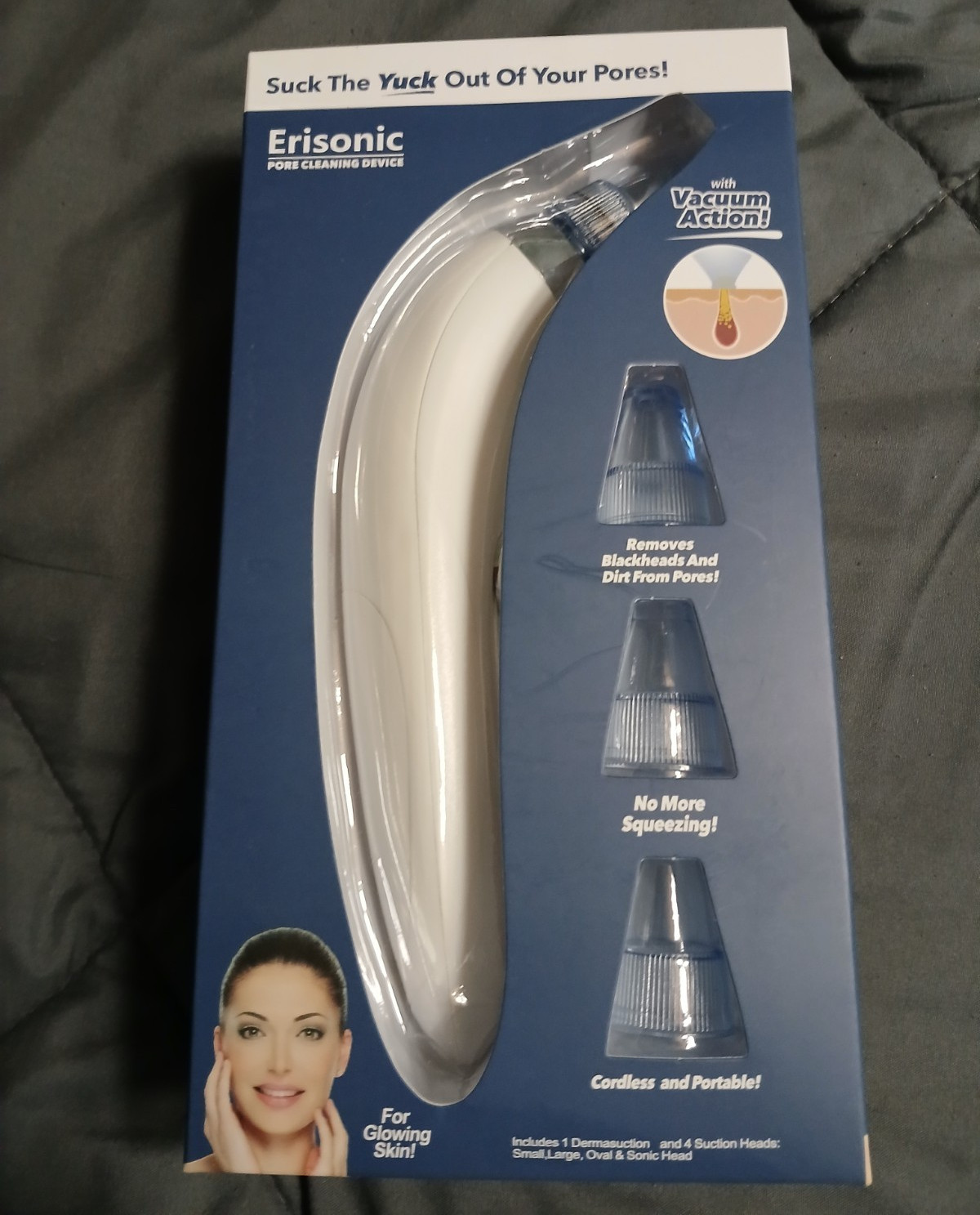 Erisonic Cordless Portable Pore Cleaning Device White Blackhead Removal