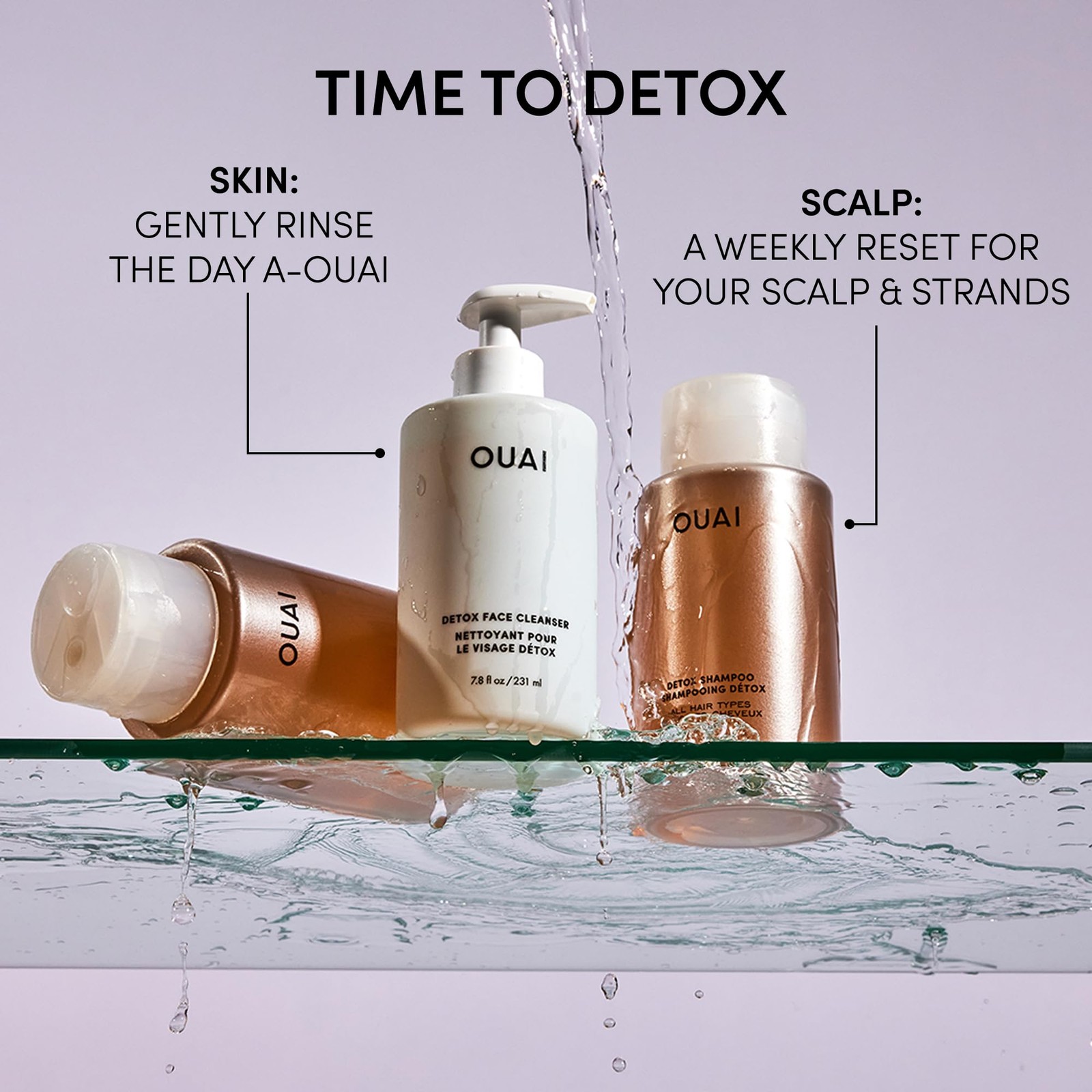 OUAI Detox Facial Cleanser – Deep Cleansing Face Wash 7.8 Fl Oz (Pack of 1)