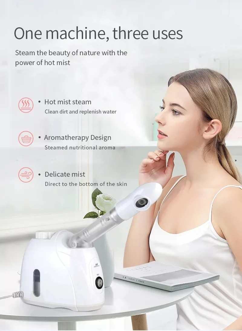 US Plug Facial Steamer Ozone Warm Mist Humidifier Deep Clean Spa Skin Care