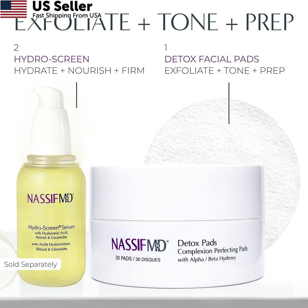 NassifMD Exfoliating Detox 1 Count (Pack of 30), Original Formula- Face Size