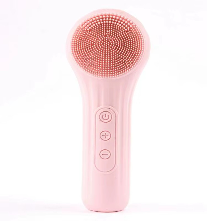Silicone Face Scrubber Electric Brush Heating Vibration Waterproof 5 Speed