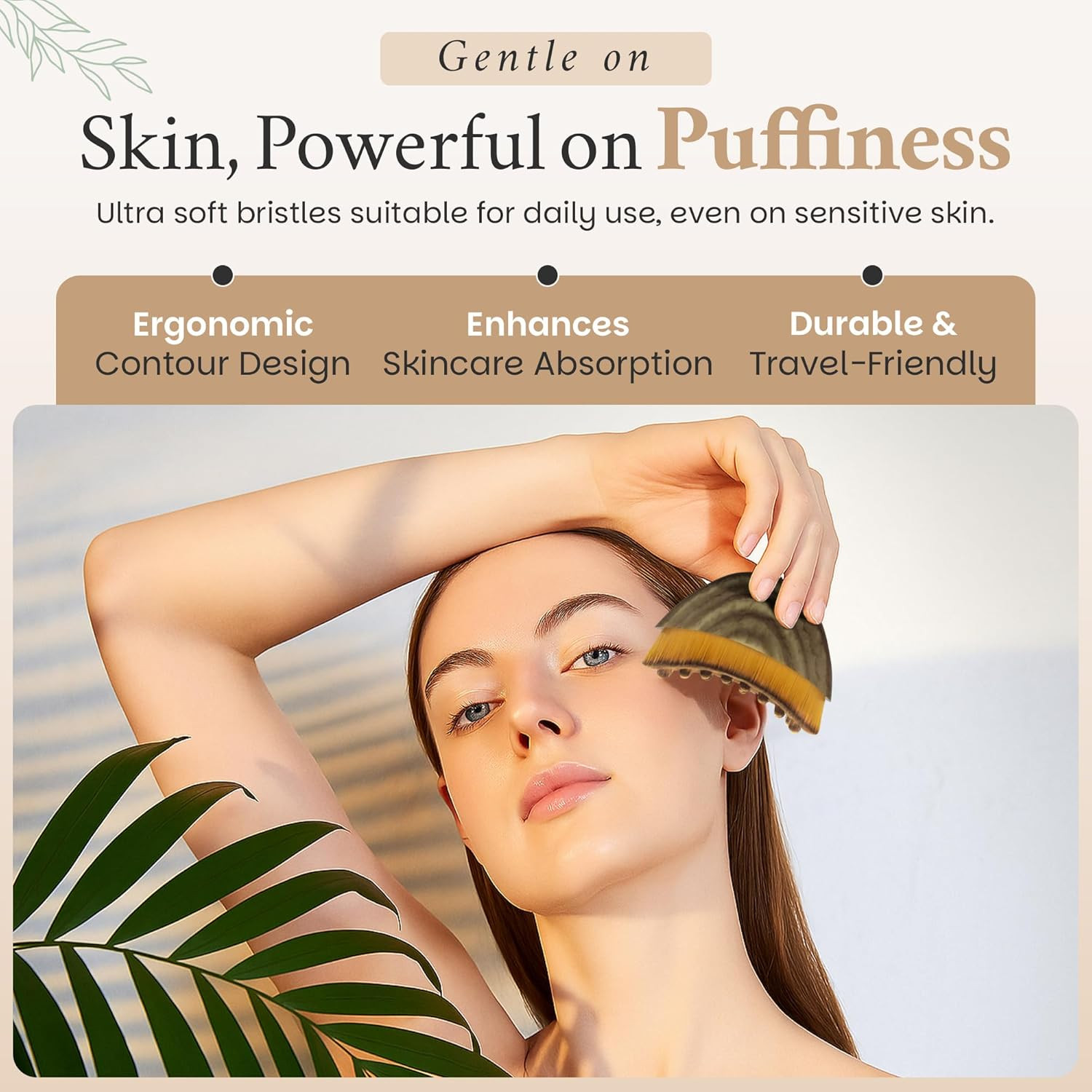 Lymphatic Contour Face Brush, Facial Brush for Lymphatic Drainage, Dry Lymphatic