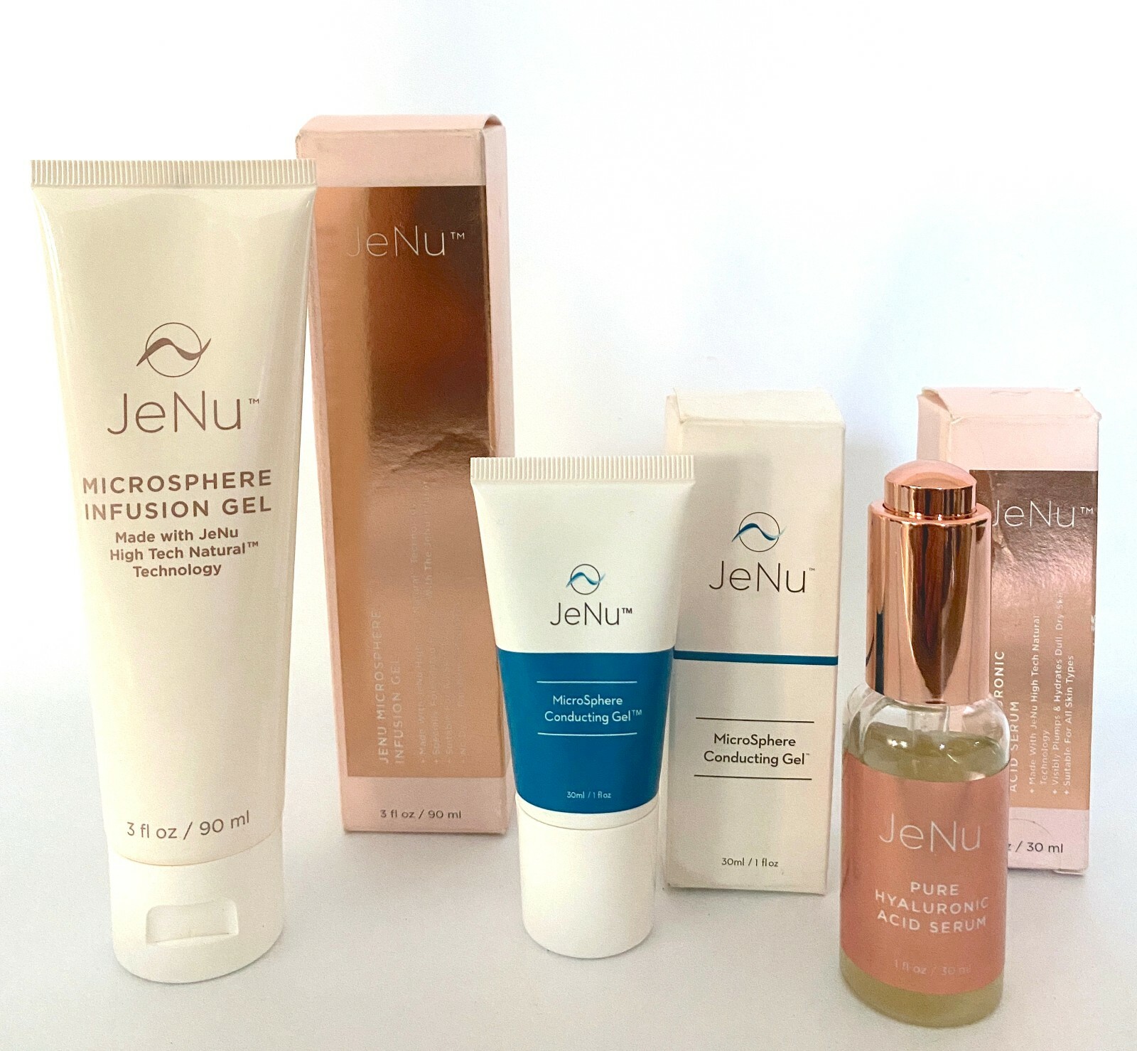 JeNu Ultrasonic Infuser+Microsphere Infusion+Conductiong Gel+Hyaluronic Serum