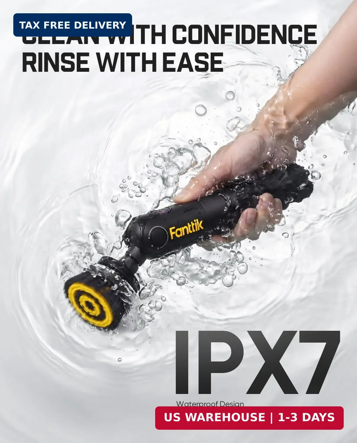 Fanttik Flip G10 Nano HomeCare Cordless Electric Spin Scrubber, 360° High-Torque