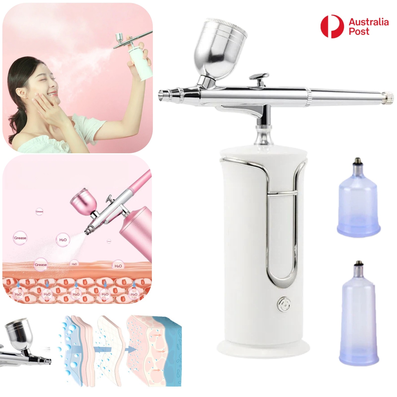 Nano Facial Miste Mist Sprayer Oxygen Hydration Diffuser Nail Airbrush Portable