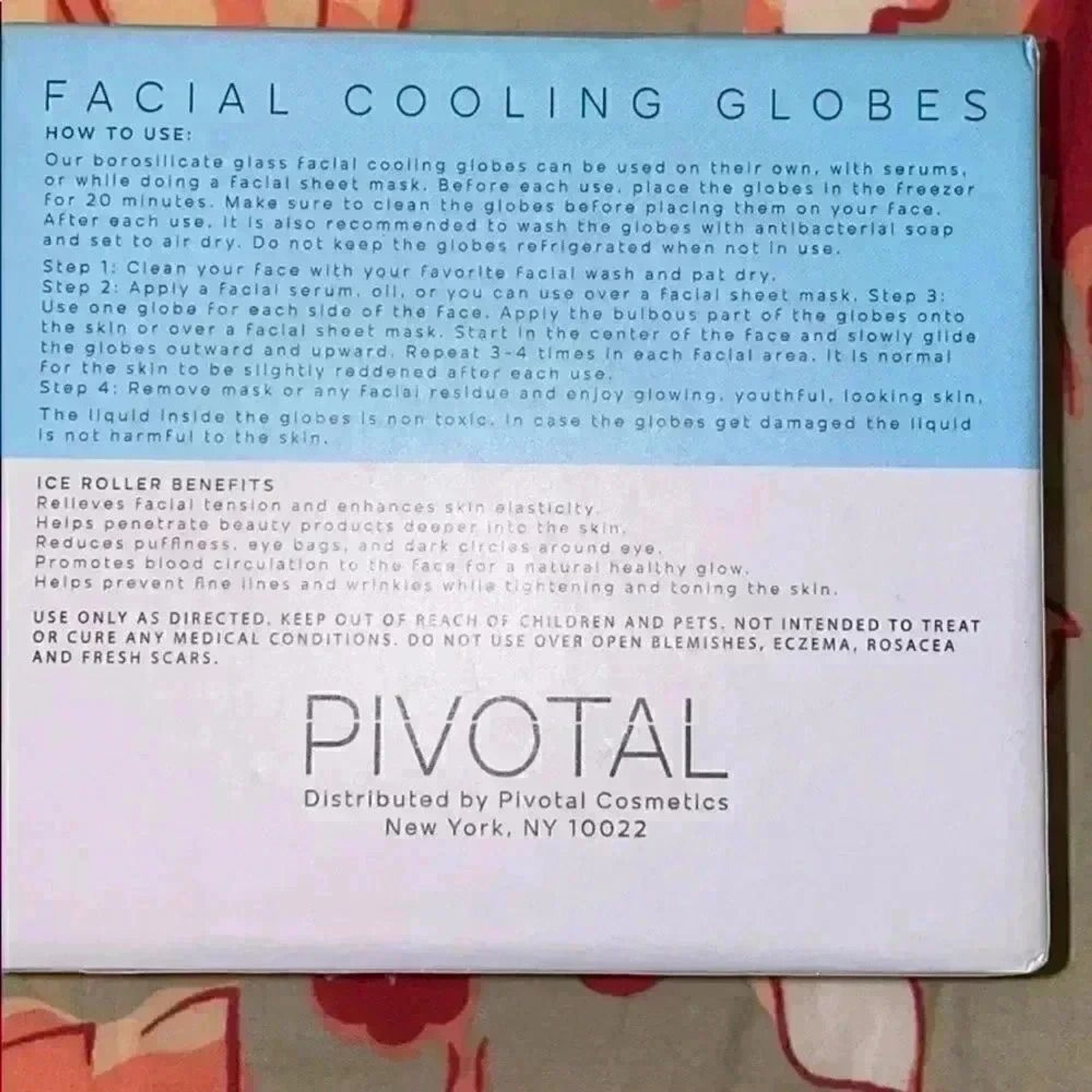 Pivotal facial cooling globes NIB