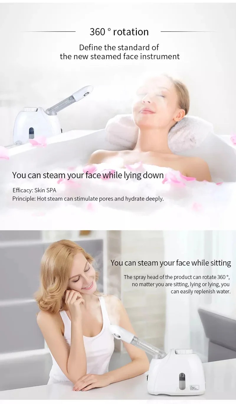 Facial Steamer Warm Mist Humidifier Face Spa Deep Clean Vaporizer.