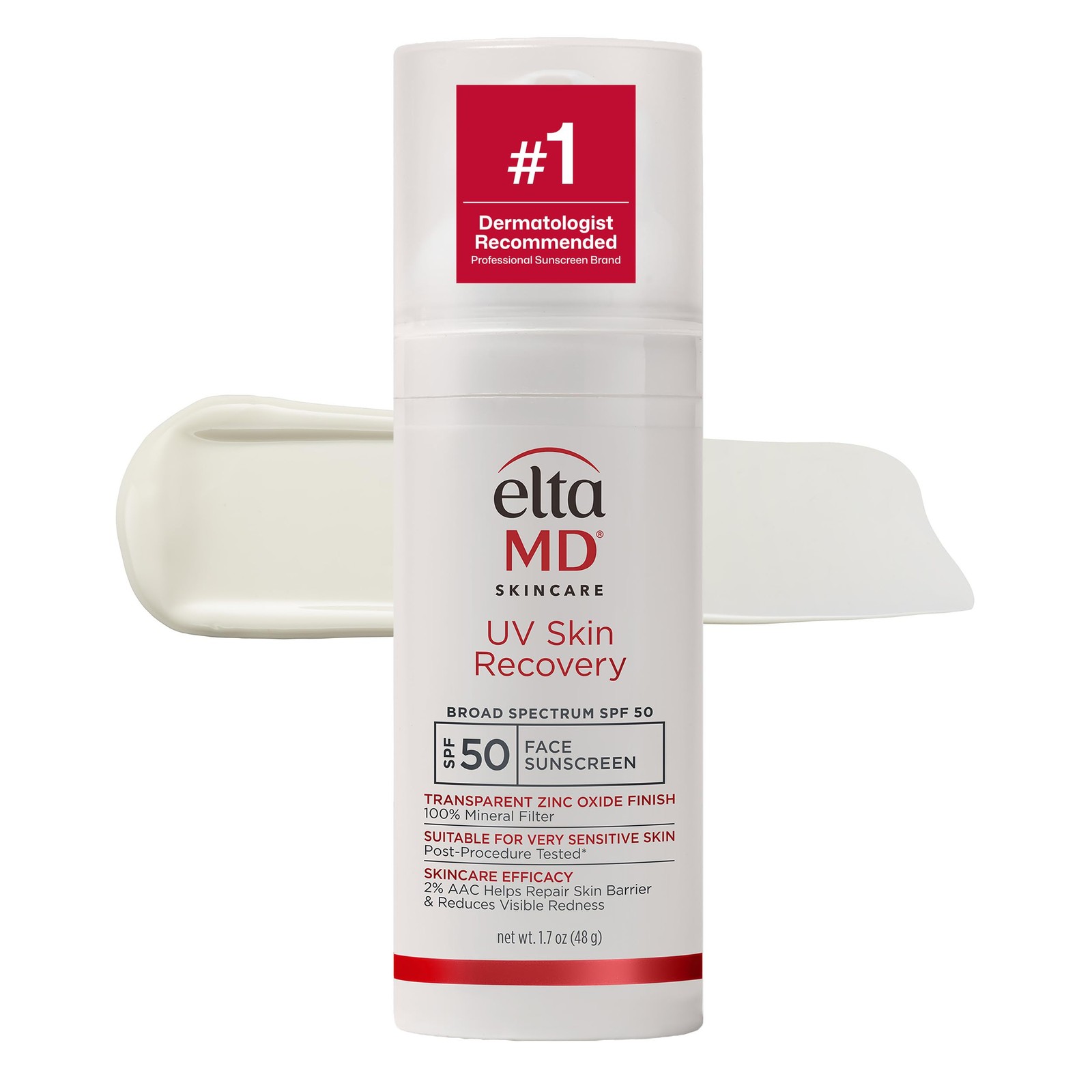 EltaMD UV Skin Recovery 100% Mineral 1.7 Fl Oz (Pack of 1), Untinted