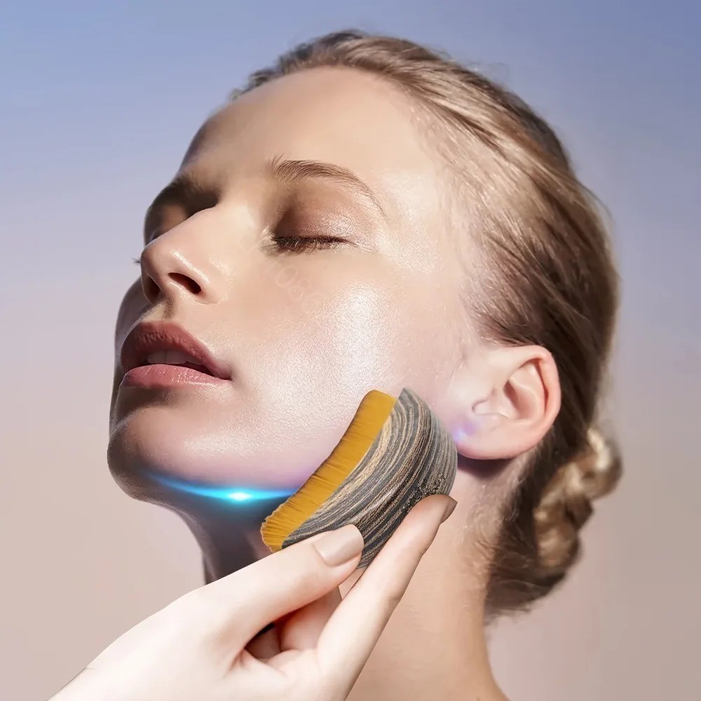 Lymphatic Contour Face Brush Lymphatic Drainage Massager for Face by Glowix 2pcs