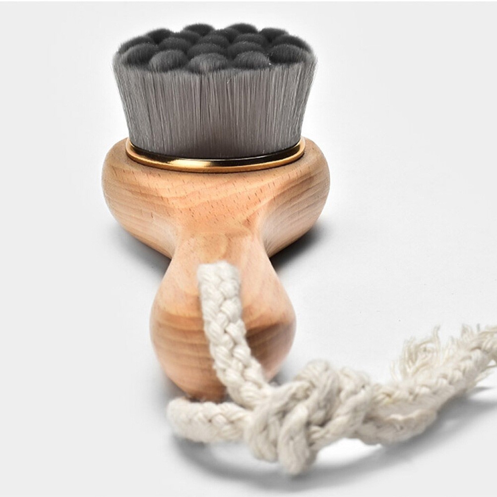 2Pcs Exfoliating Facial Brush Durable Bamboo for Skin Cleaning Multi Color