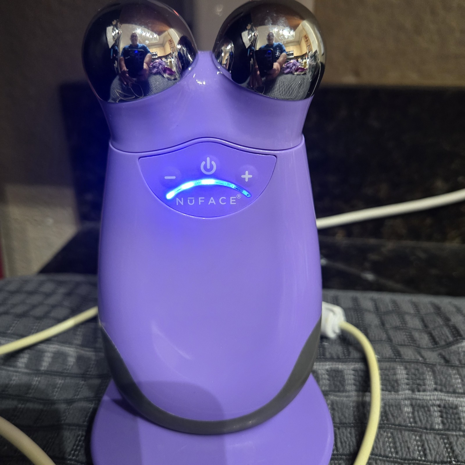 NuFACE Trinity Facial Toning Device Lilac Microcurrent Skin Care Tool Tested