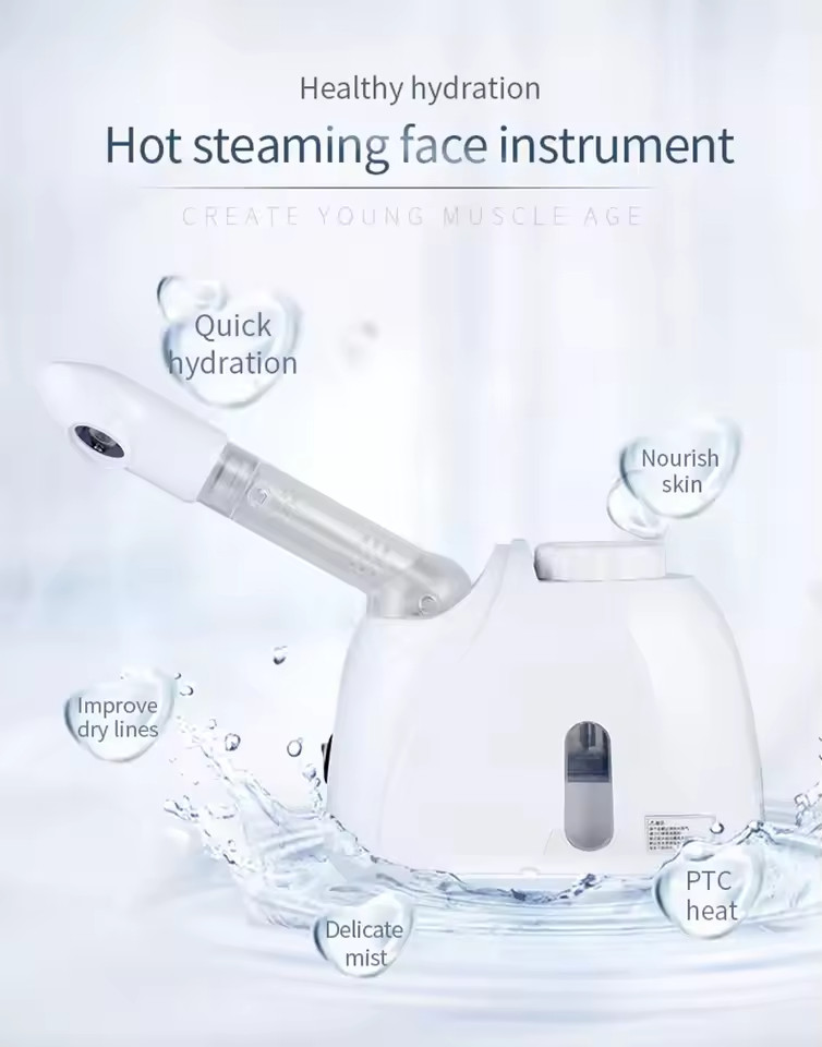Facial Steamer Warm Mist Humidifier Face Spa Vaporizer Skin Care Home Salon Use