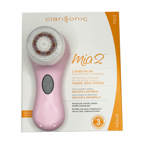 Mia 2 Clarisonic Sonic Cleansing Facial Skin Brush System New White/Pink