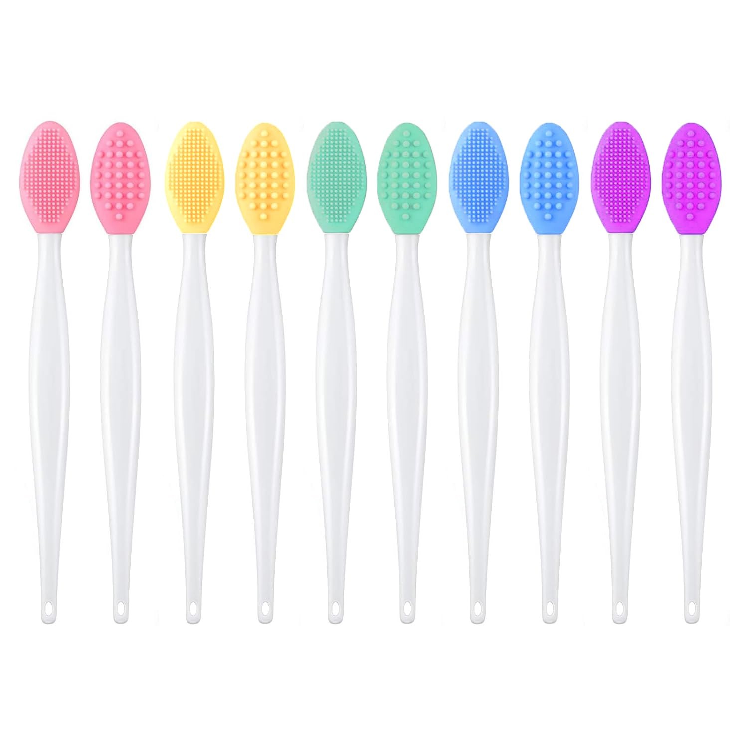 Pore Cleansing Facial Silicone Brush, Double-Sided Lip Mixed Color