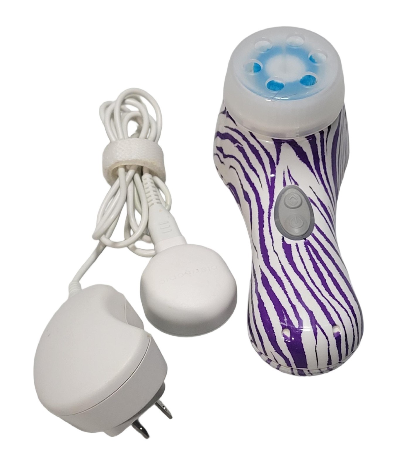 Clarisoni Mia 2 Sonic Facial Skin Cleansing Brush Purple Zebra Animal Print