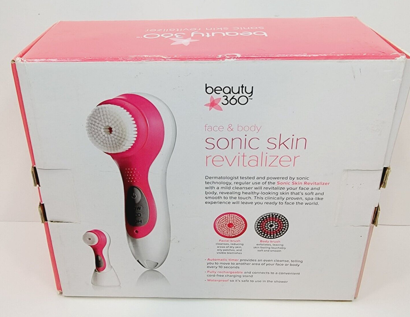 Conair Beauty 360 Face & Body Sonic Skin Revitalizer – Rechargeable, Waterproof