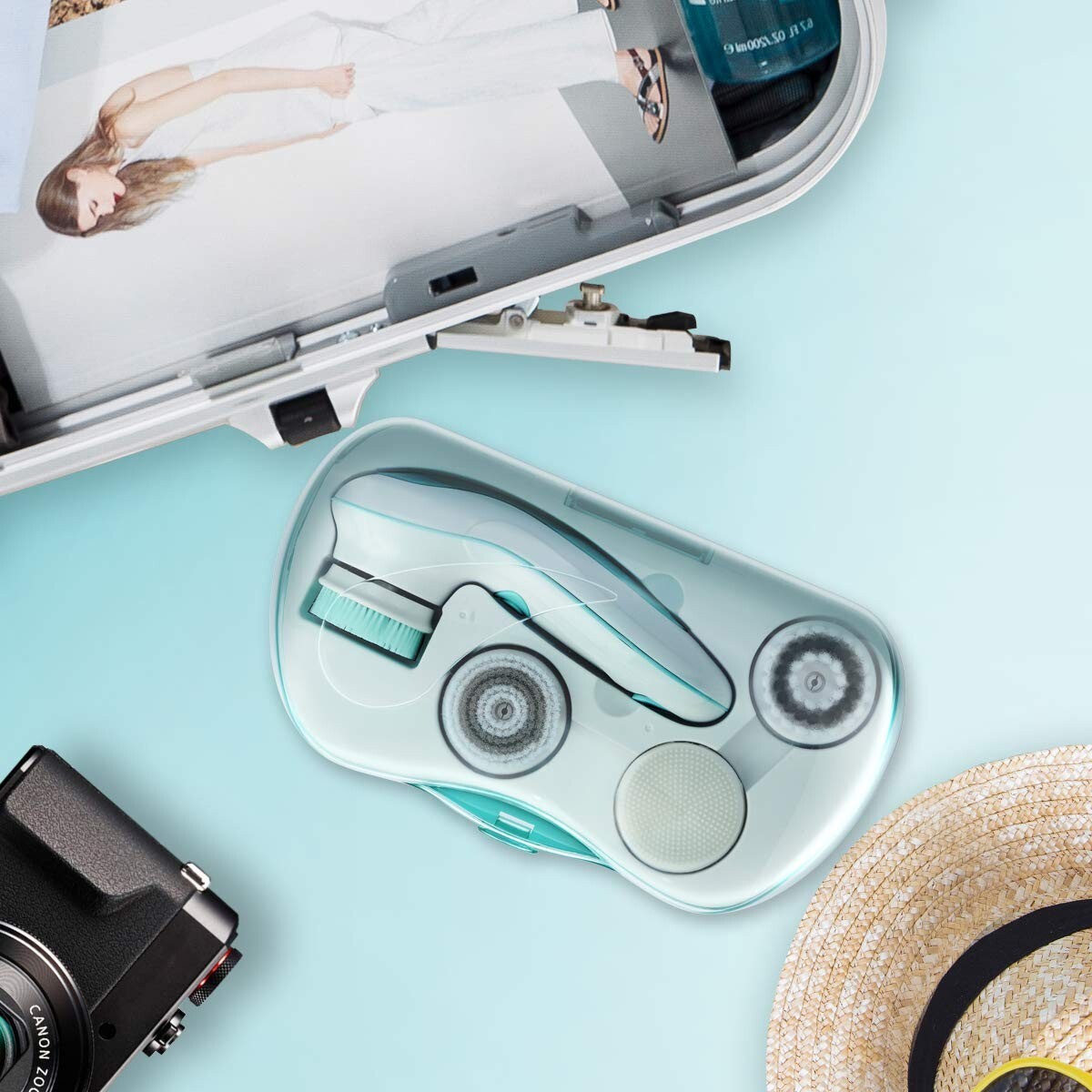 CNAIER AE-8299 facial cleansing brush (4 brush heads and travel case)