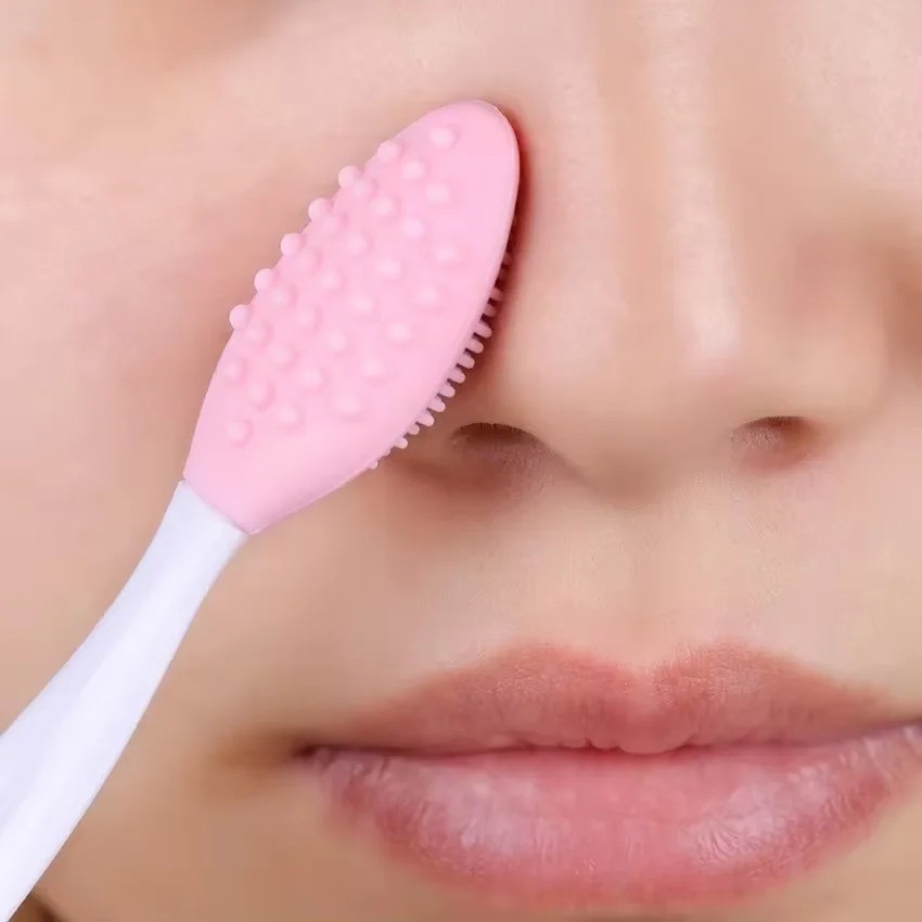 1PC/4PCS Silicone Facial Cleansing Brush Exfoliating Nose Blackhead Remover