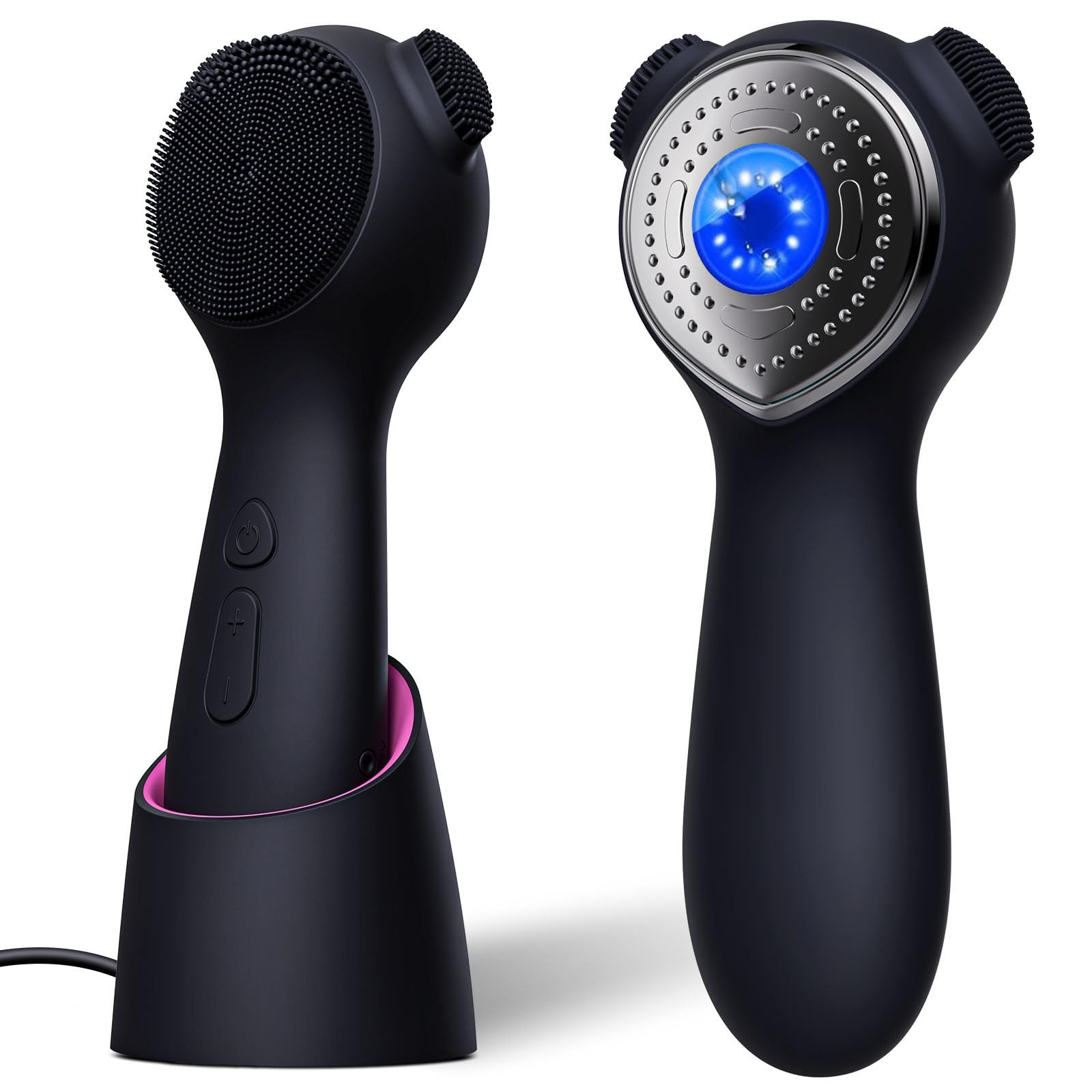 Silicone Scrubber Exfoliator for Men , Rechargeable Cleansing Brush with Wire…