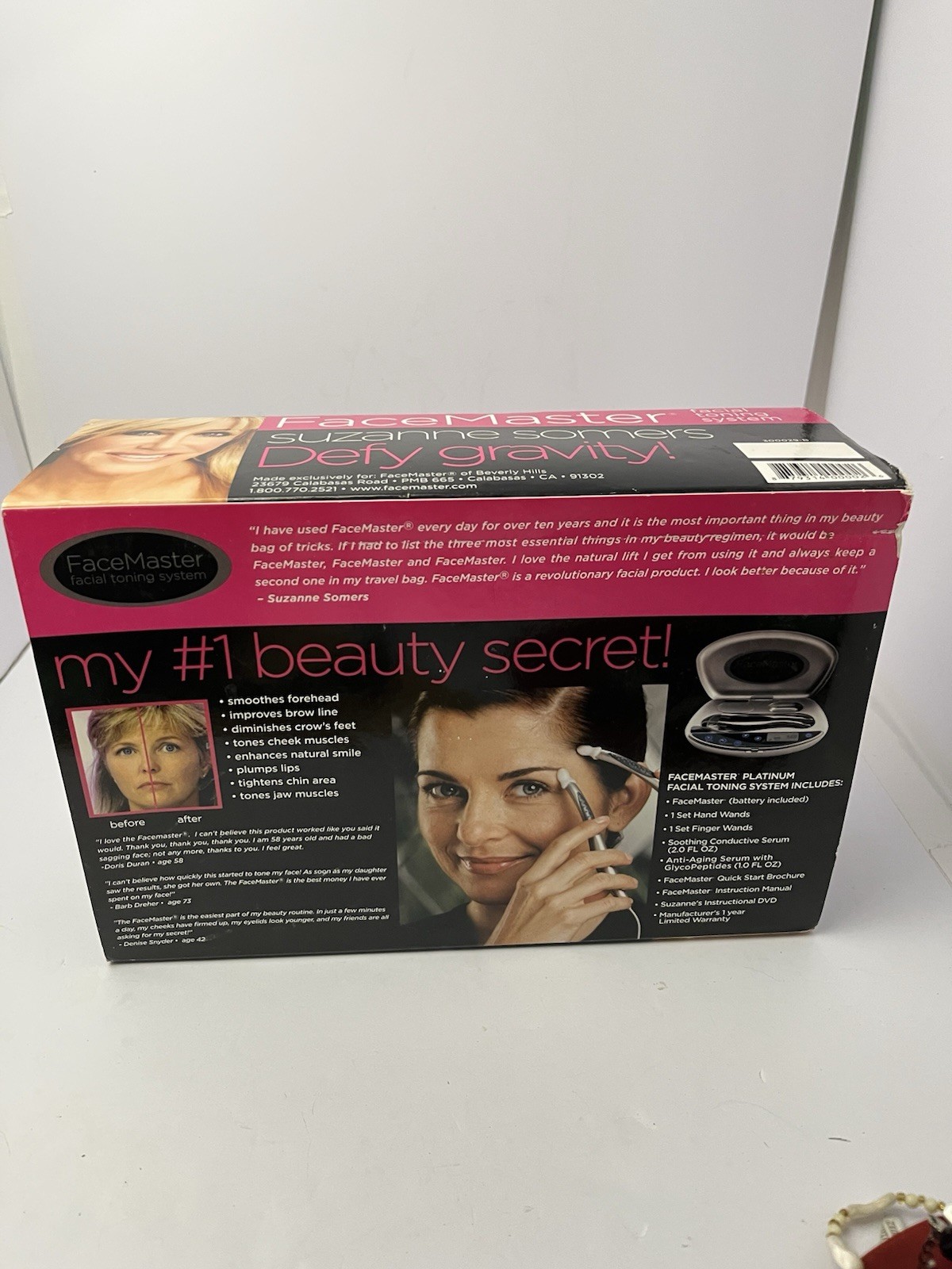 FaceMaster Facial Toning System Suzanne Somers W/Serums NEW