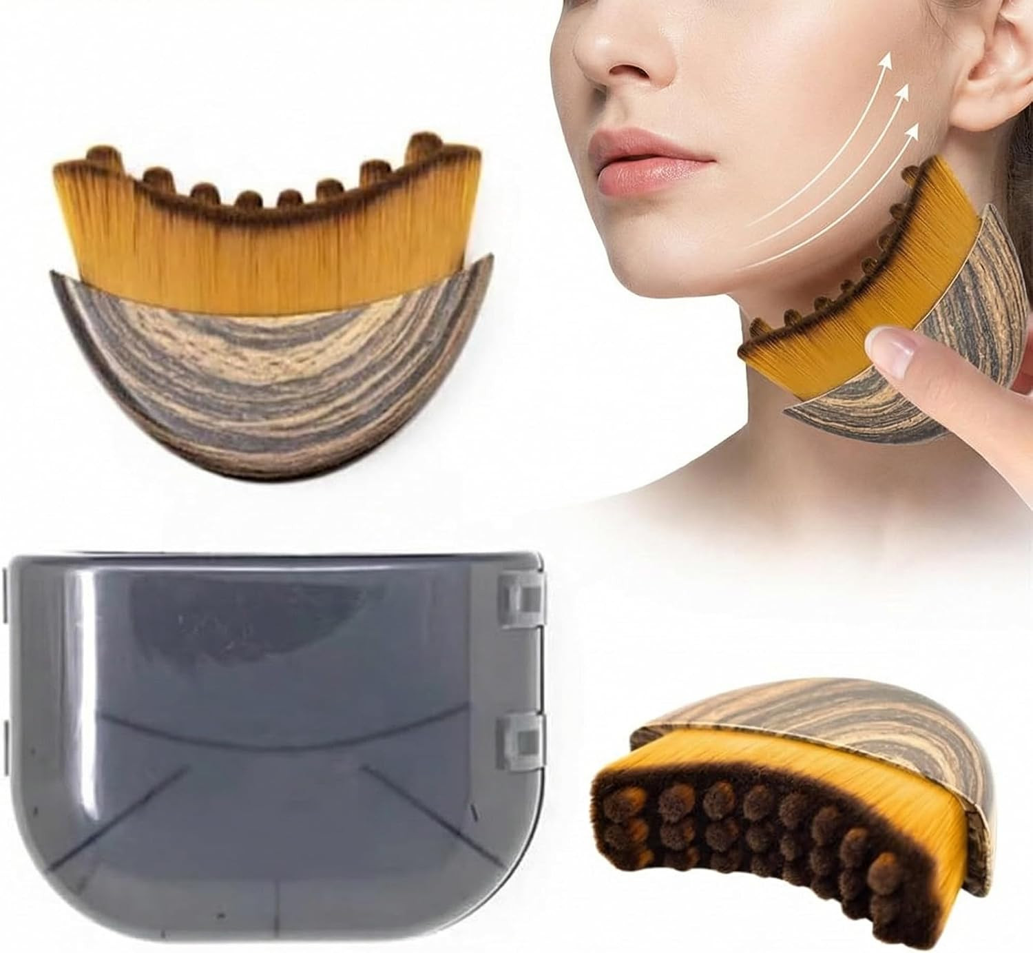 Lymphatic Contour Face Brush – Manual Drainage Massager for Sculpting & Lifting,