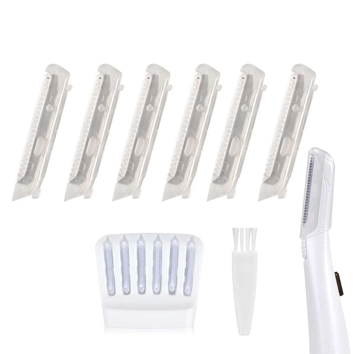 6 Pack Heads for Finishing Touch Flawless Dermaplane Glo Facial Exfoliation T…