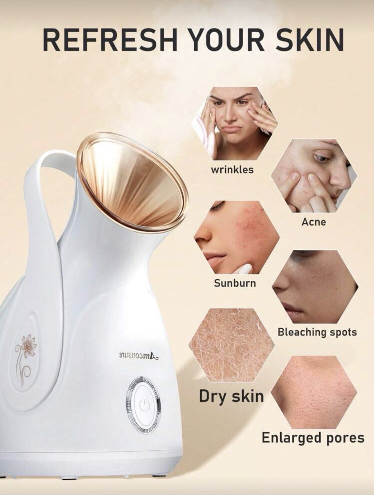 Facial Steamer – Nano Ion Steamer Warm Mist Steamer For Facial Home