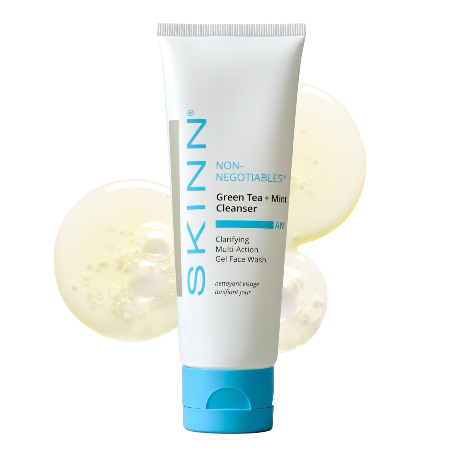 SKINN Daily Morning Face Wash, Green Tea + Mint Cleanser, 4 Ounce (Pack of 1)