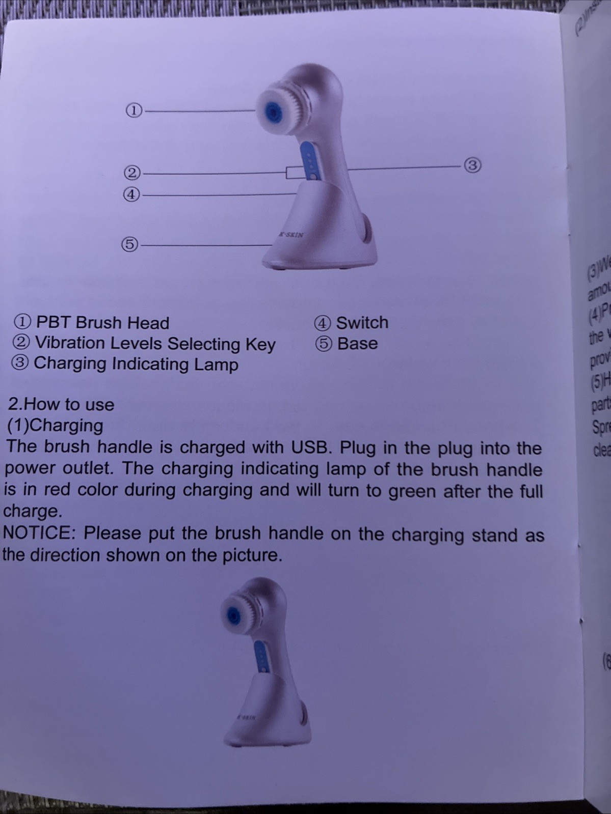 NEW Open Box K-Skin Ultrasonic Facial Brush Cleansing Brush