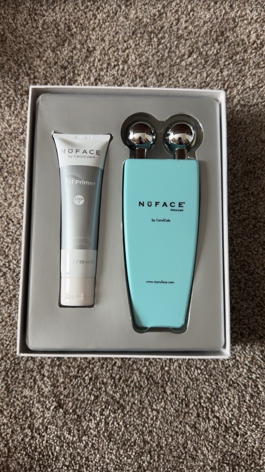 NuFACE Advanced Facial Toning Device Light Blue with Gel Primer