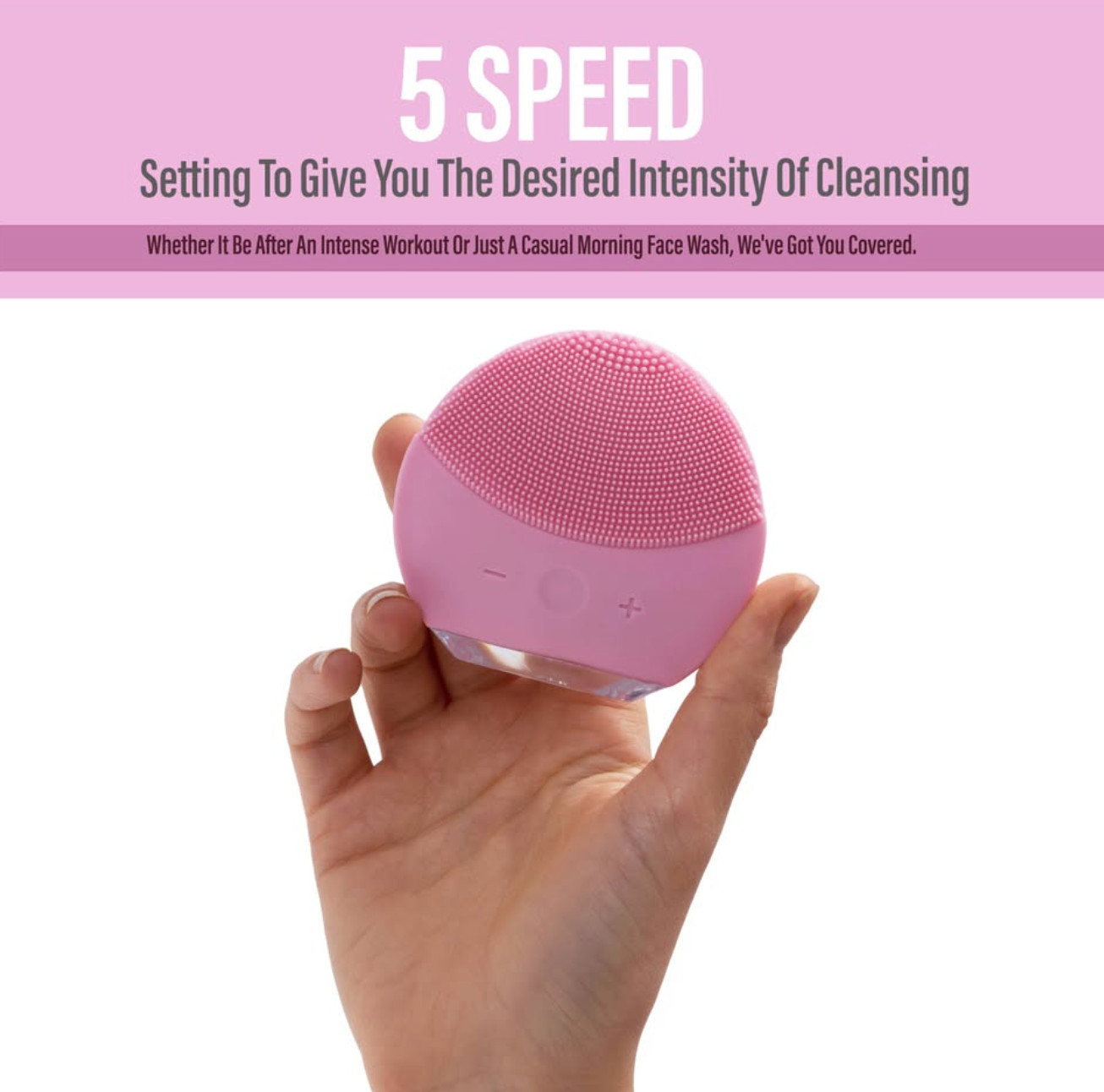 Waterproof Rechargeable Face Cleansing Brush – Facial Scrubber for Deep Cleaning