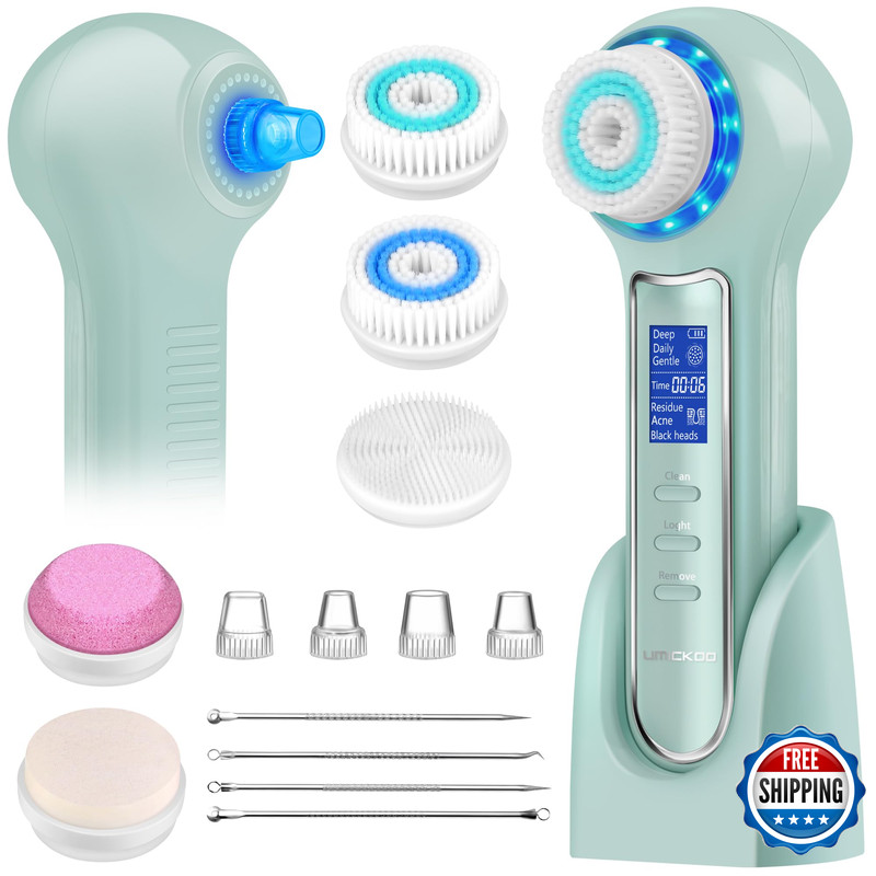 Umickoo Face Scrubber Exfoliatorfacial Cleansing Brush Waterproof Lcd